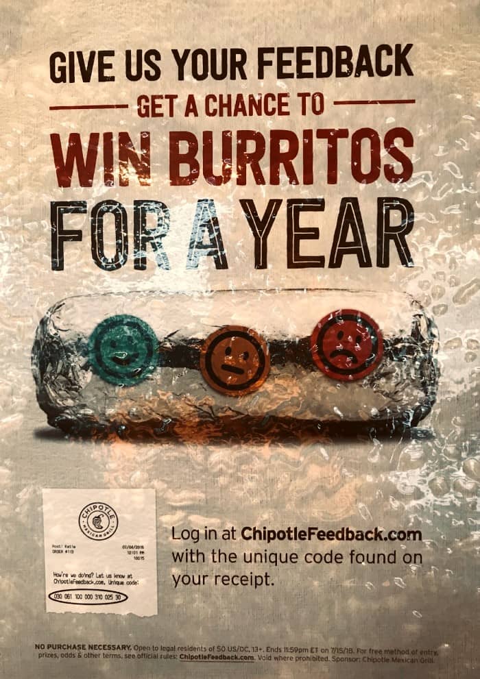 Chipotlefeedback Eligibility and Rules Survey